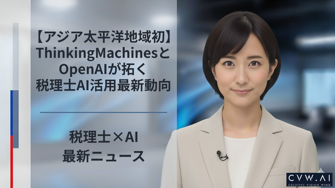 【アジア太平洋地域初】ThinkingMachinesとOpenAIが拓く税理士AI活用最新動向