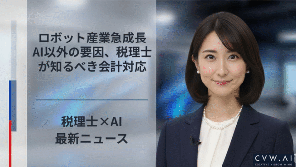 ロボット産業急成長、AI以外の要因、医療介護注目、税理士が知るべき会計対応