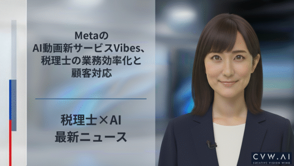 MetaのAI動画新サービスVibes、税理士の業務効率化と顧客対応
