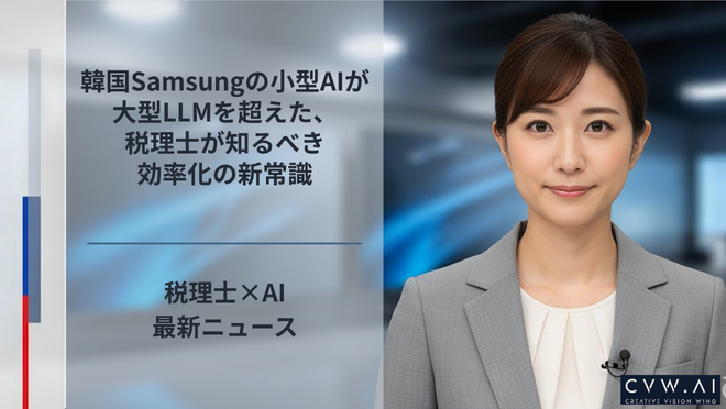 韓国Samsungの小型AIが 大型LLMを超えた、税理士が知るべき効率化の新常識