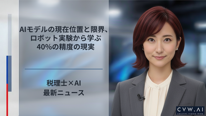 AIモデルの現在位置と限界、ロボット実験から学ぶ40%の精度の現実