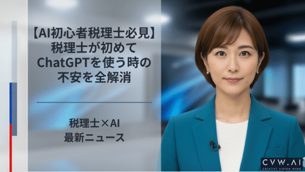 【AI初心者税理士必見】税理士が初めてChatGPTを使う時の不安を全解消