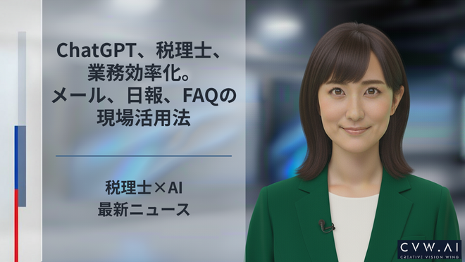 ChatGPT、税理士、業務効率化。メール、日報、FAQの現場活用法