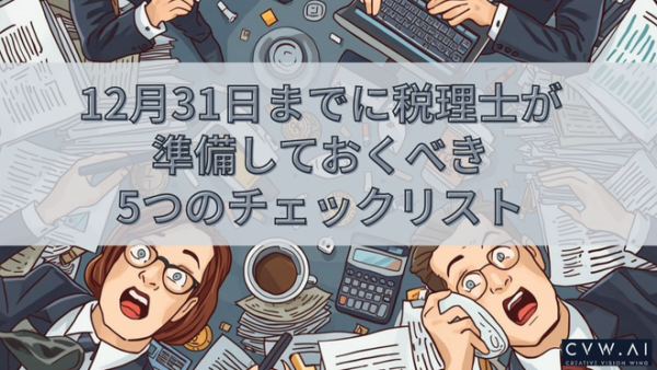 12月31日までに税理士が準備しておくべき5つのチェックリスト