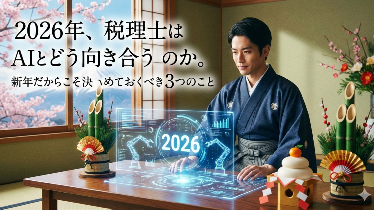 2026年、税理士はAIとどう向き合うのか。新年だからこそ決めておくべき3つのこと