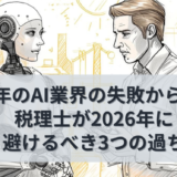 2025年のAI業界の失敗から学ぶ。税理士が2026年に避けるべき3つの過ち
