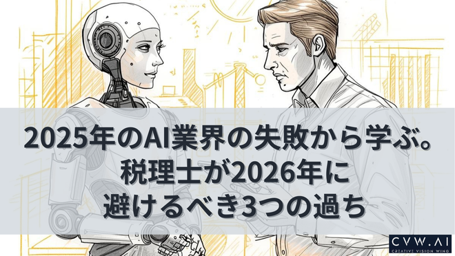 2025年のAI業界の失敗から学ぶ。税理士が2026年に避けるべき3つの過ち