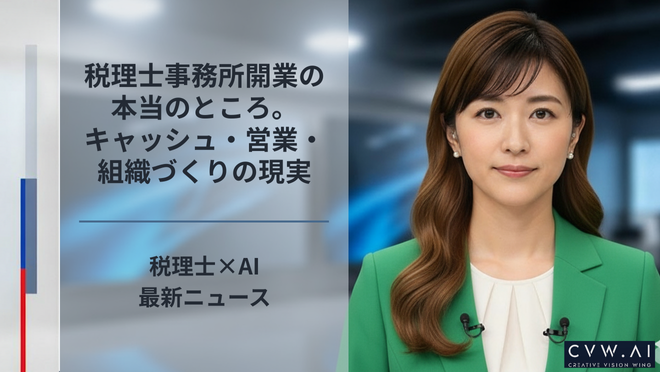 税理士事務所開業の本当のところ。キャッシュ・営業・組織づくりの現実