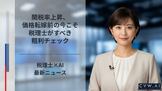 関税率上昇、価格転嫁前の今こそ税理士がすべき粗利チェック
