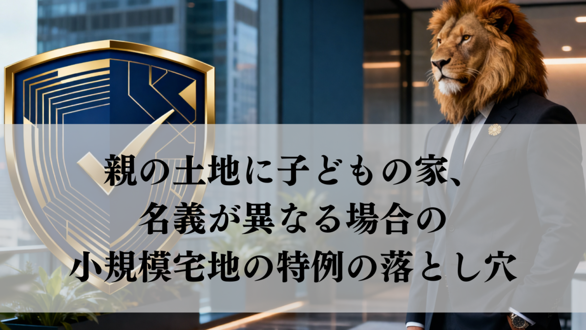親の土地に子どもの家、名義が異なる場合の小規模宅地の特例の落とし穴