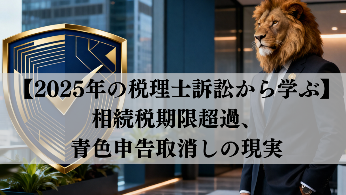 2025年の税理士訴訟から学ぶ。相続税期限超過、青色申告取消しの現実