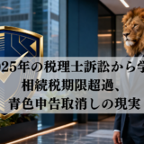 2025年の税理士訴訟から学ぶ。相続税期限超過、青色申告取消しの現実