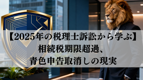 2025年の税理士訴訟から学ぶ。相続税期限超過、青色申告取消しの現実