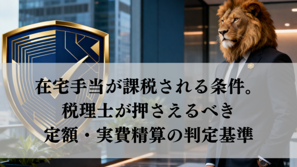 在宅手当が課税される条件。税理士が押さえるべき定額・実費精算の判定基準