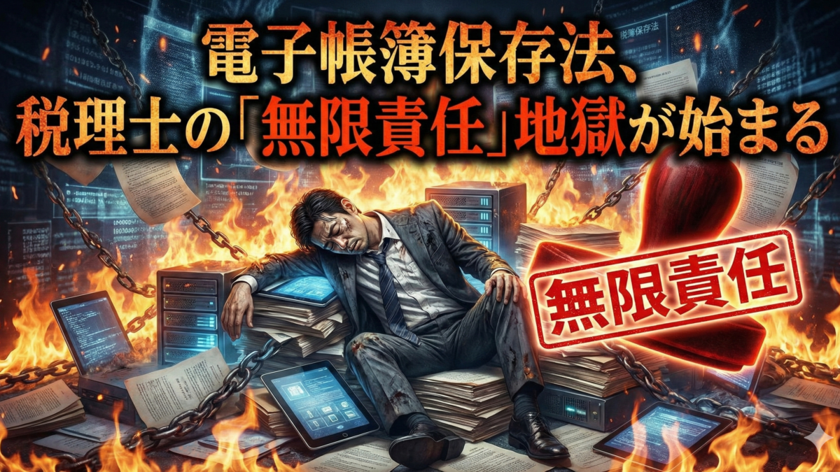 電子帳簿保存法、税理士の「無限責任」地獄が始まる