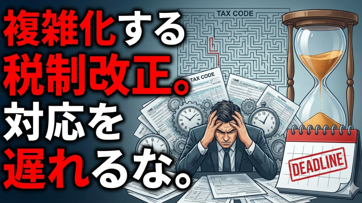 2026年税制改正で大変化、税理士が知るべき対応と複雑化への備え