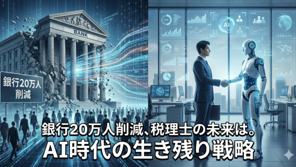 銀行20万人削減、税理士の未来は。AI時代の生き残り戦略