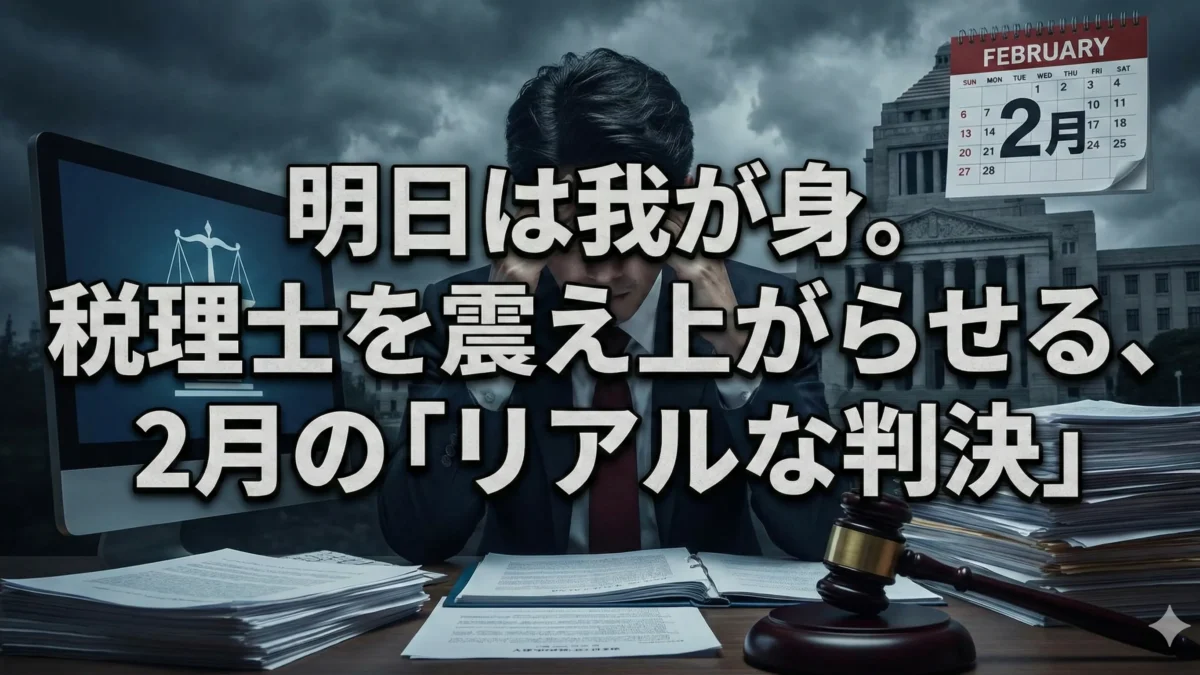 明日は我が身。税理士を震え上がらせる、2月の「リアルな判決」
